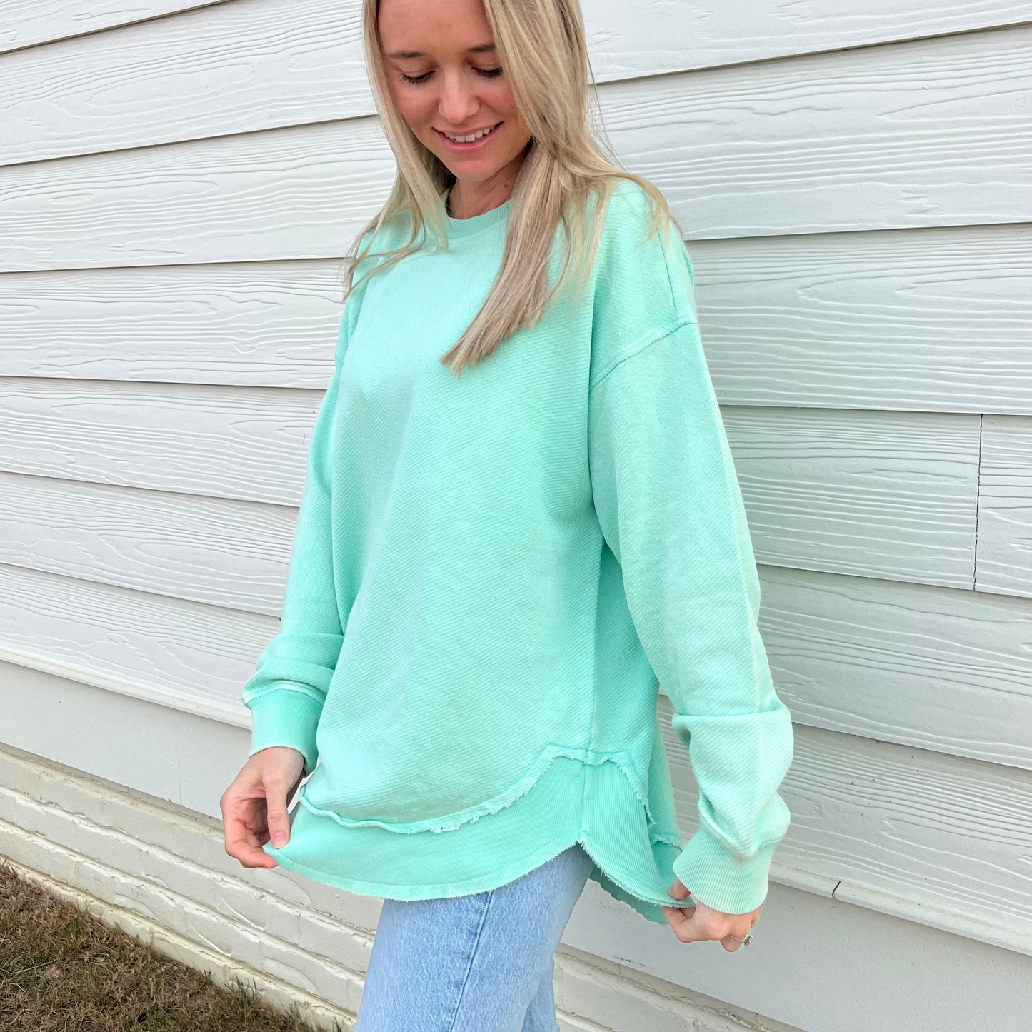 Beach Glass Oversized Terry Poncho Ivy + Cloth