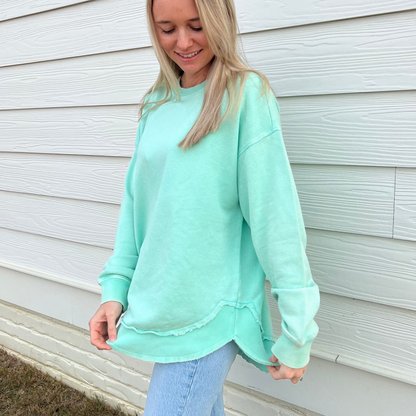 Beach Glass Oversized Terry Poncho Ivy + Cloth