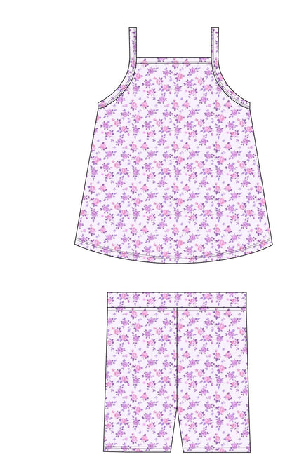 Kapri (ribbed) - Tank Short Set Blush Lotus