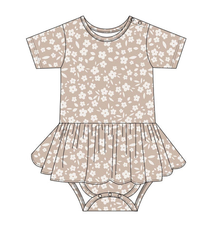 Calista - Bodysuit Dress Blush Lotus