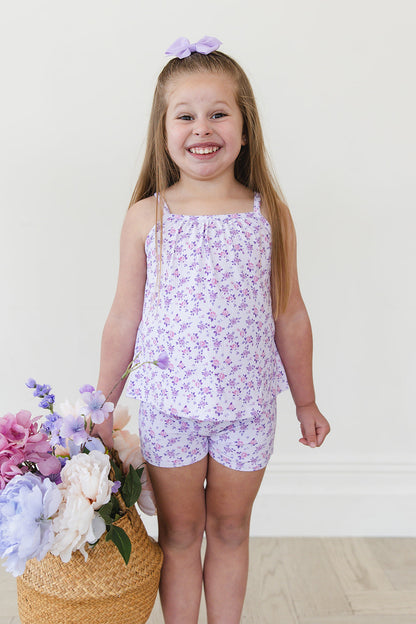 Kapri (ribbed) - Tank Short Set Blush Lotus