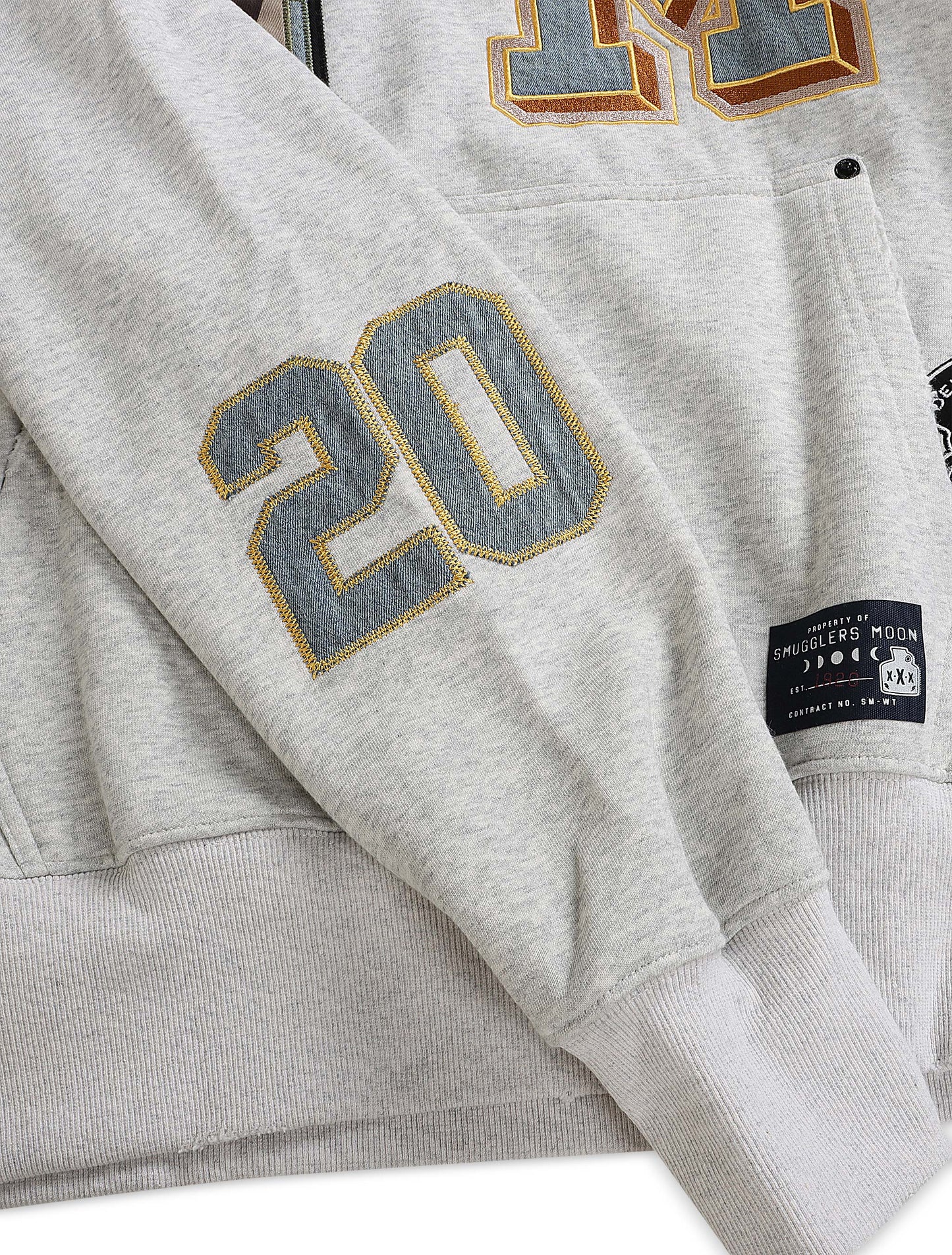 Smugglers Moon Woven Hoodie - Heather Grey Denim Exchange