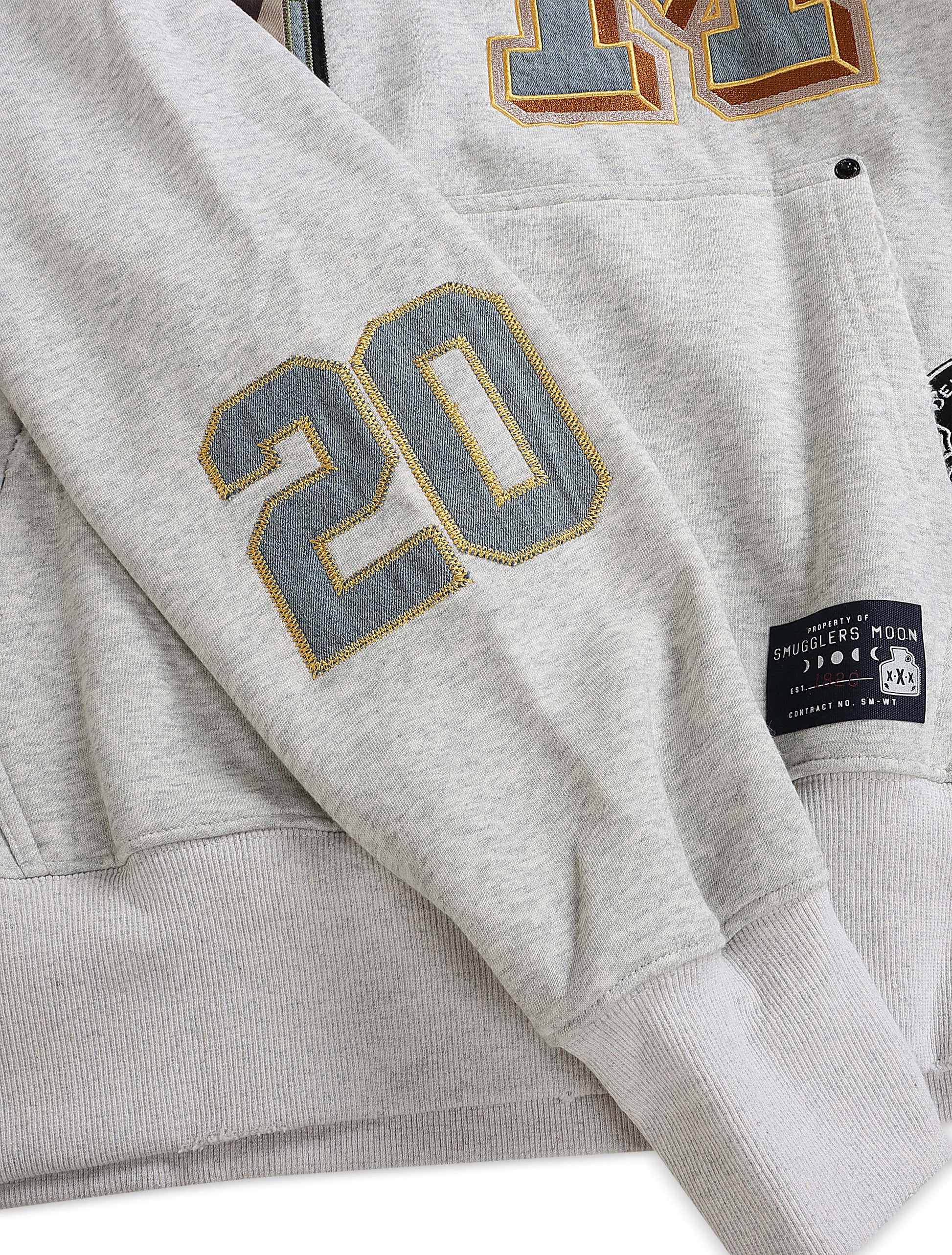 Smugglers Moon Woven Hoodie - Heather Grey Denim Exchange