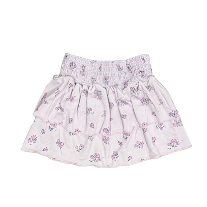 Aisley - Tiered Smocked Skirt Blush Lotus