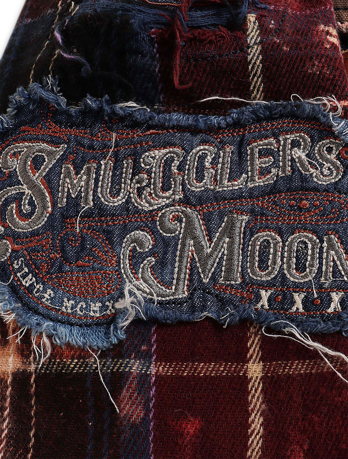 Smugglers Moon Button Up Woven Top - Bleached Plaid Denim Exchange