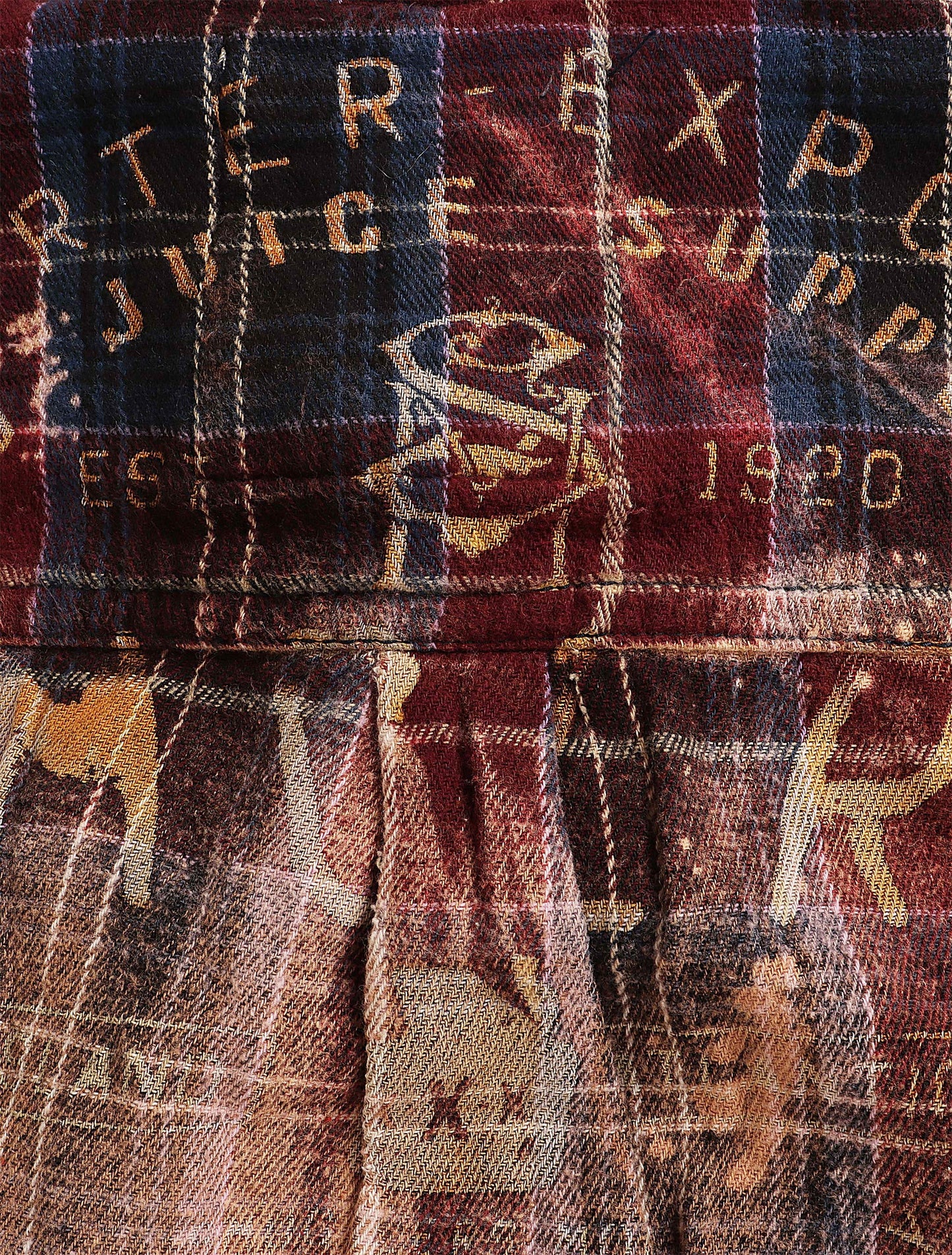 Smugglers Moon Button Up Woven Top - Bleached Plaid Denim Exchange