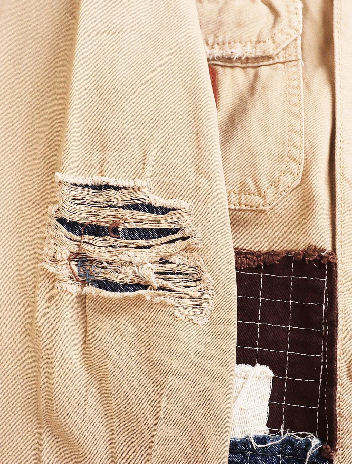 Smugglers Moon Button Up Woven Top - Khaki Plaid Denim Exchange