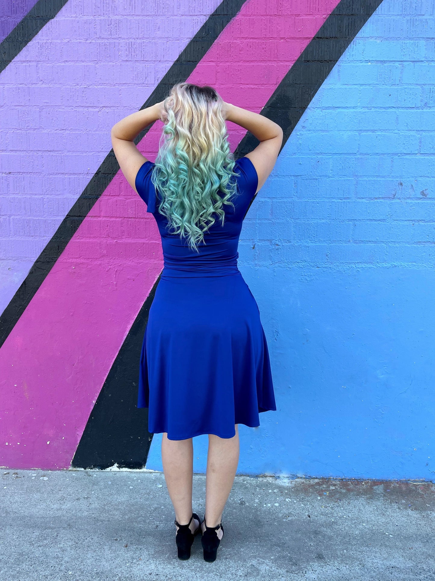 Bombshell Dress in Royal Blue Retrolicious