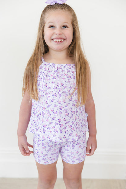 Kapri (ribbed) - Tank Short Set Blush Lotus