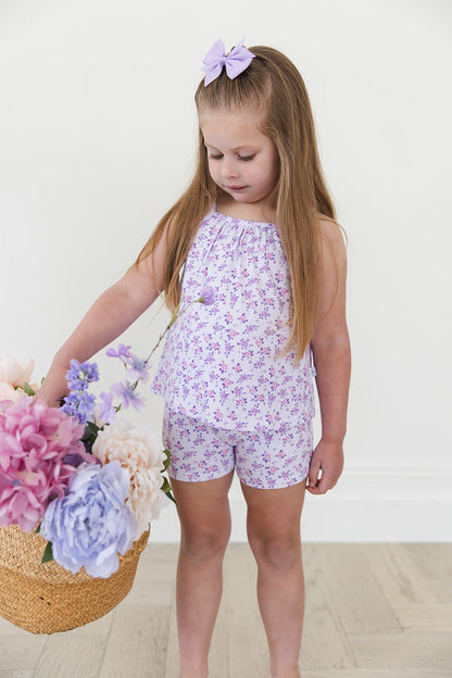 Kapri (ribbed) - Tank Short Set Blush Lotus