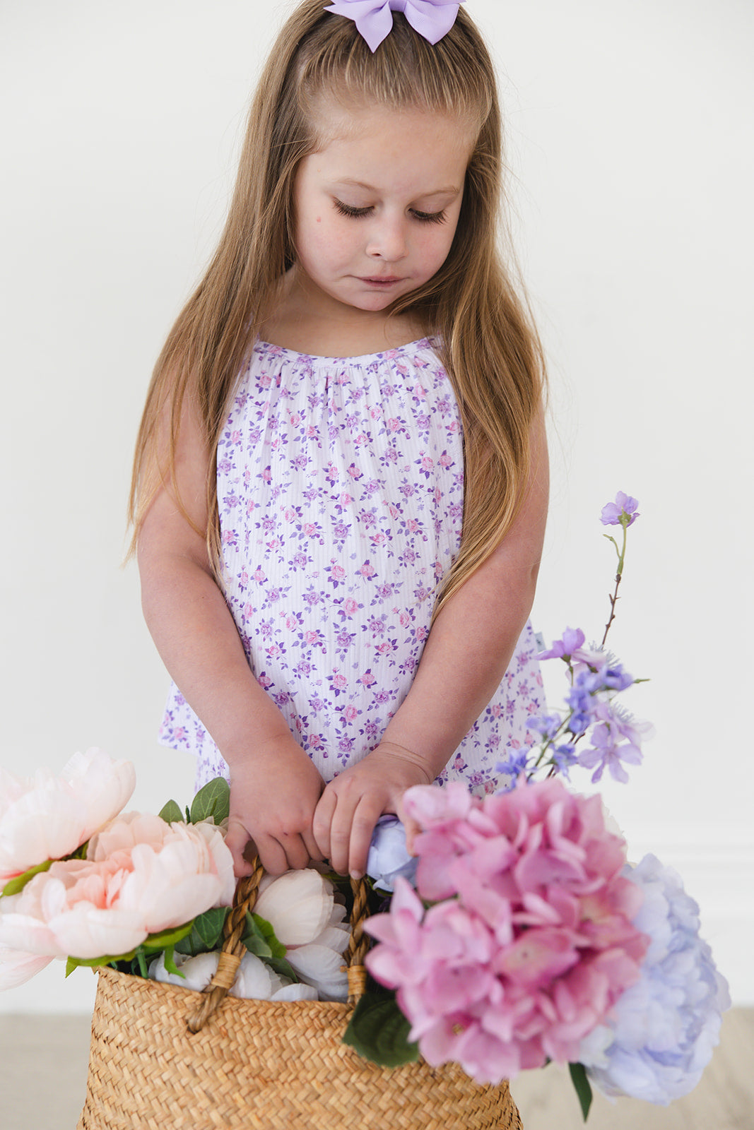 Kapri (ribbed) - Tank Short Set Blush Lotus