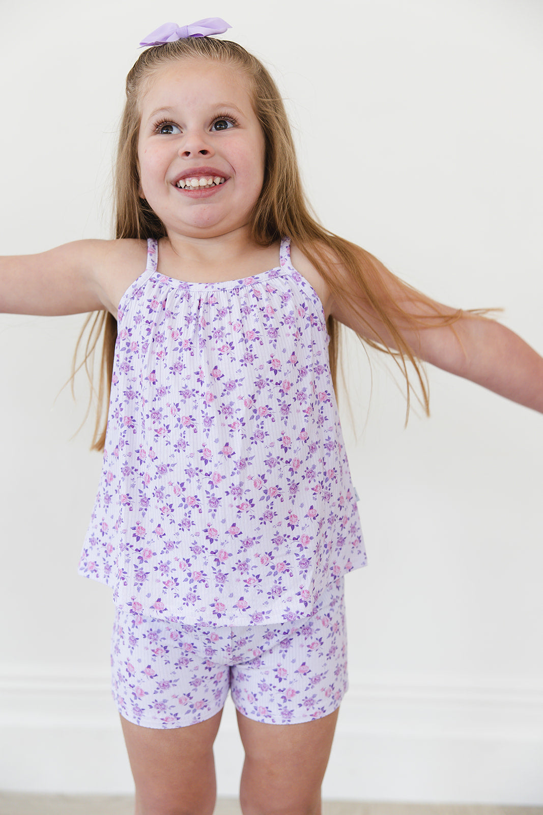 Kapri (ribbed) - Tank Short Set Blush Lotus