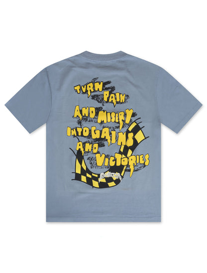 Ricchezza Pains to Gains Tee - Blue Denim Exchange