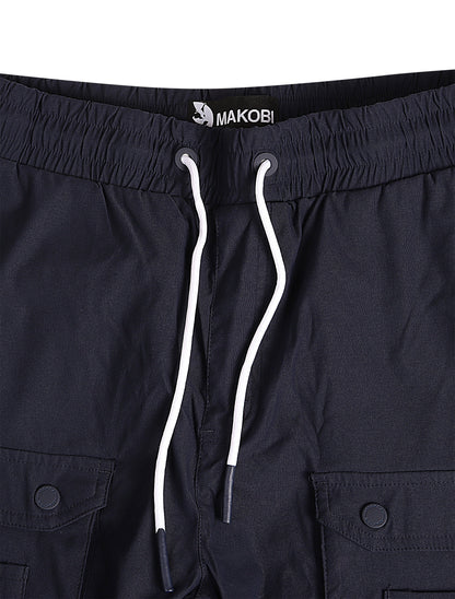 Makobi Colton Nylon Cargo Pants - Navy Denim Exchange