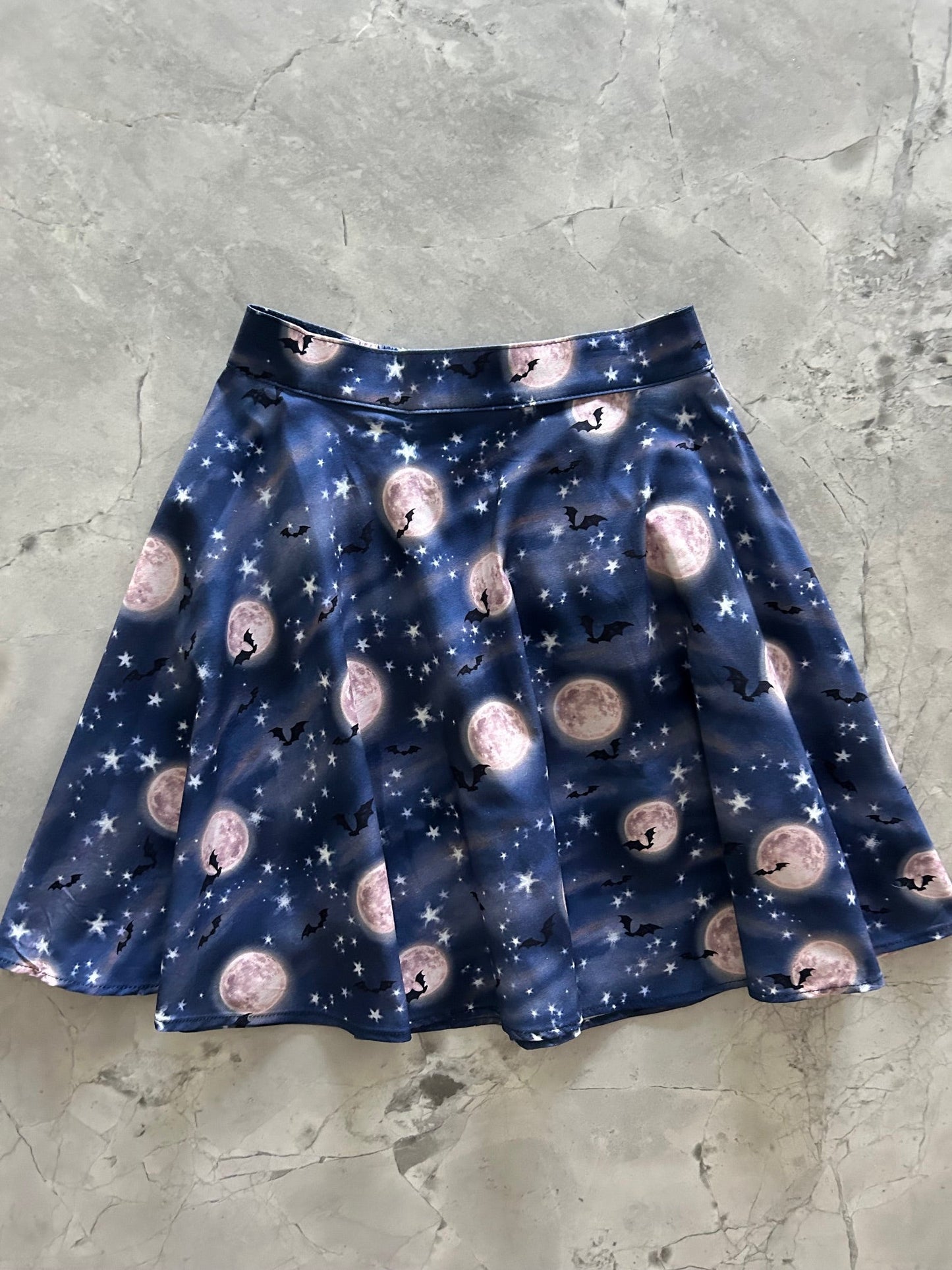 Bat Moon Skater Skirt Retrolicious