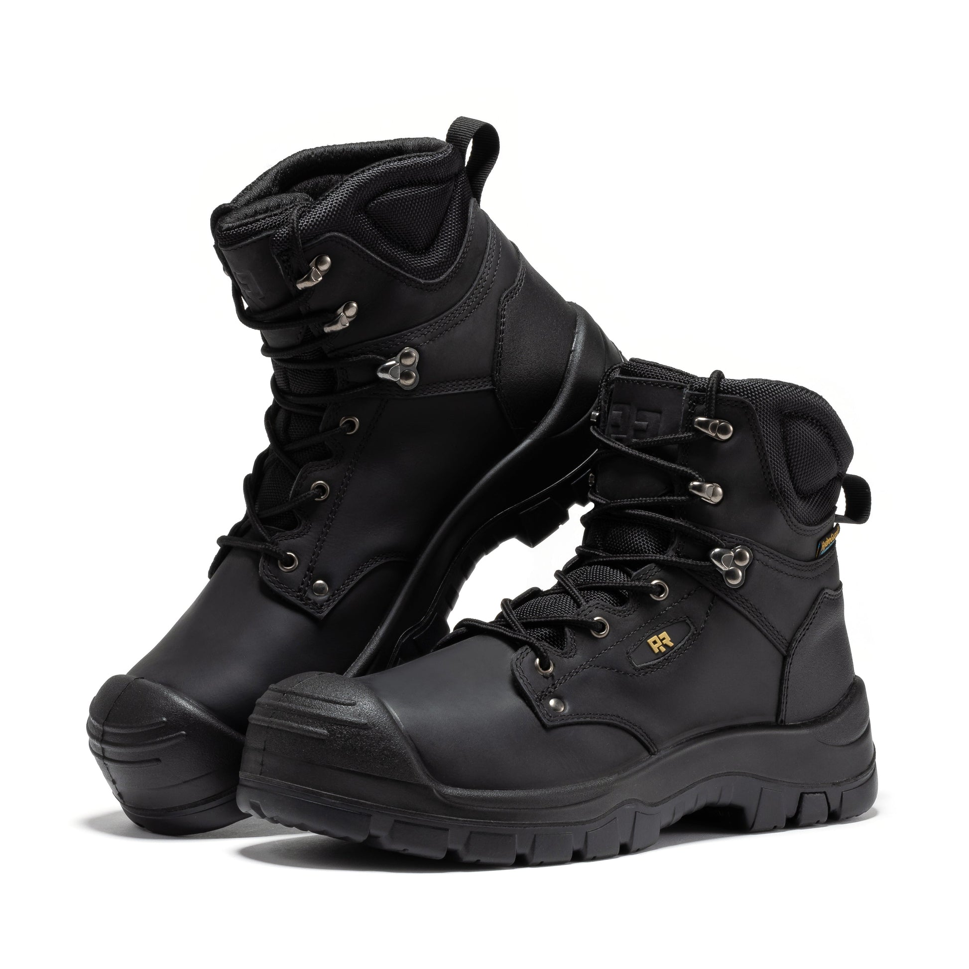 ROCKROOSTER Woodland Black 6 inch Waterproof Composite Toe Leather Work Boots AK662 Rock Rooster Footwear Inc