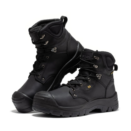 ROCKROOSTER Woodland Black 6 inch Waterproof Composite Toe Leather Work Boots AK662 Rock Rooster Footwear Inc