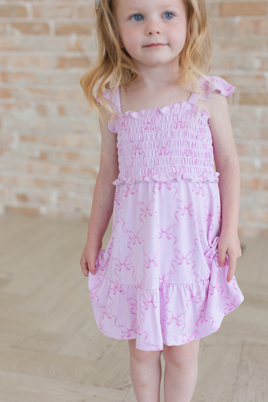 Emeryn - Smocked Dress Blush Lotus