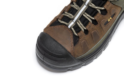 ROCKROOSTER Woodland Brown 6 inch Composite Toe Waterproof Leather Work Boots AK661 Rock Rooster Footwear Inc
