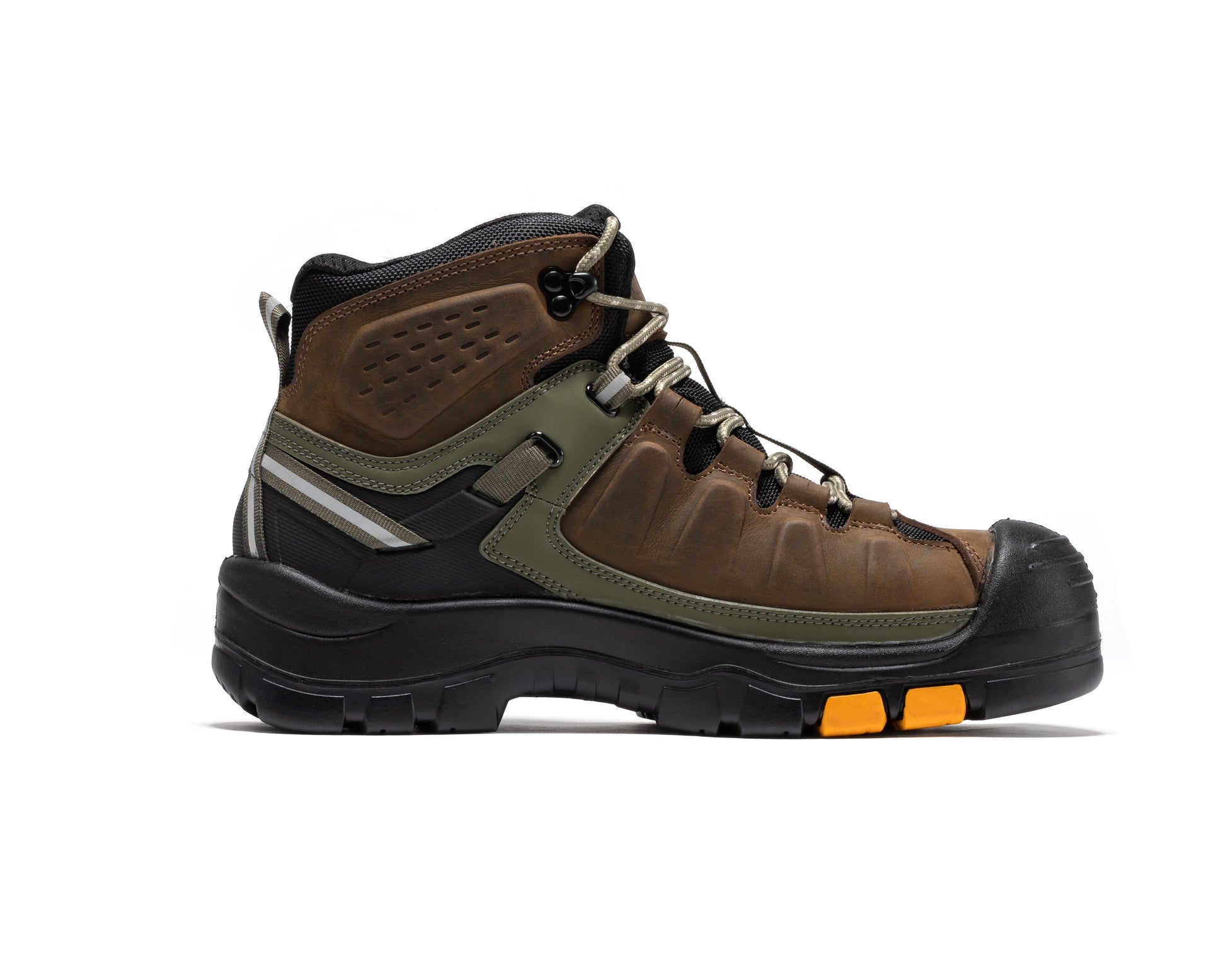 ROCKROOSTER Woodland Brown 6 inch Composite Toe Waterproof Leather Work Boots AK661 Rock Rooster Footwear Inc
