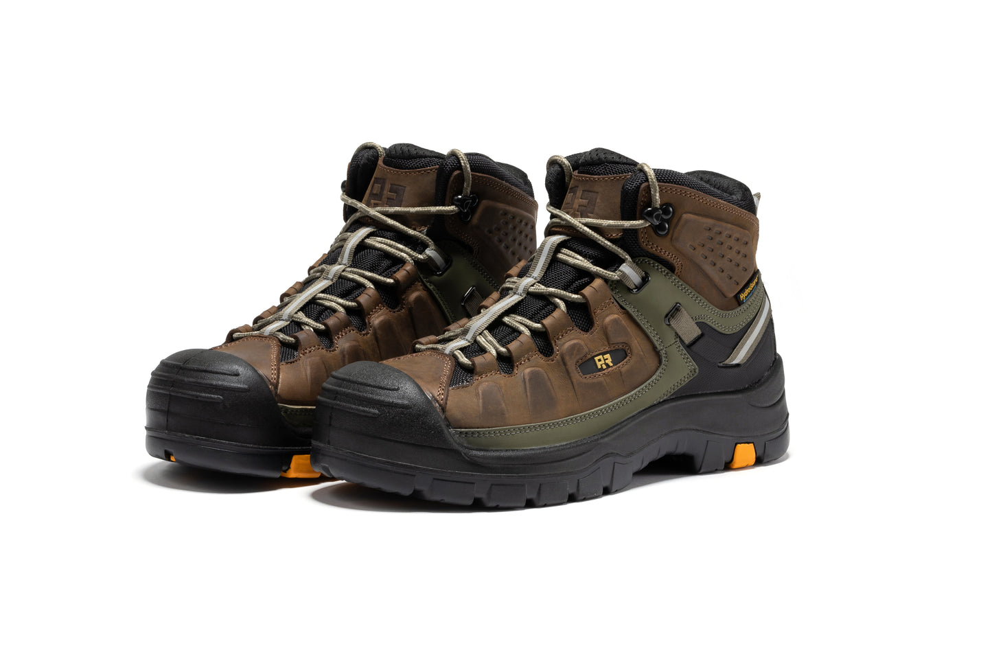 ROCKROOSTER Woodland Brown 6 inch Composite Toe Waterproof Leather Work Boots AK661 Rock Rooster Footwear Inc