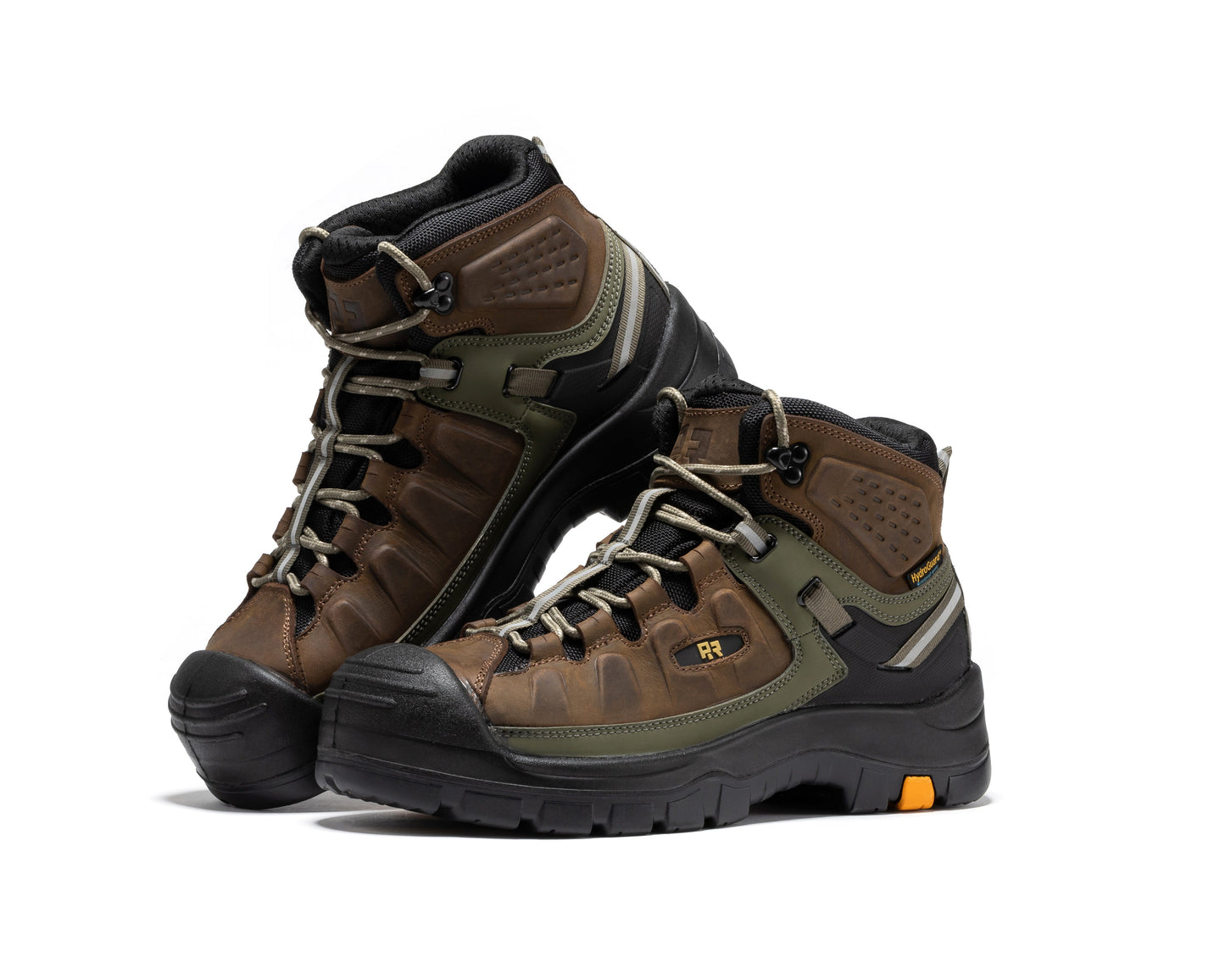 ROCKROOSTER Woodland Brown 6 inch Composite Toe Waterproof Leather Work Boots AK661 Rock Rooster Footwear Inc