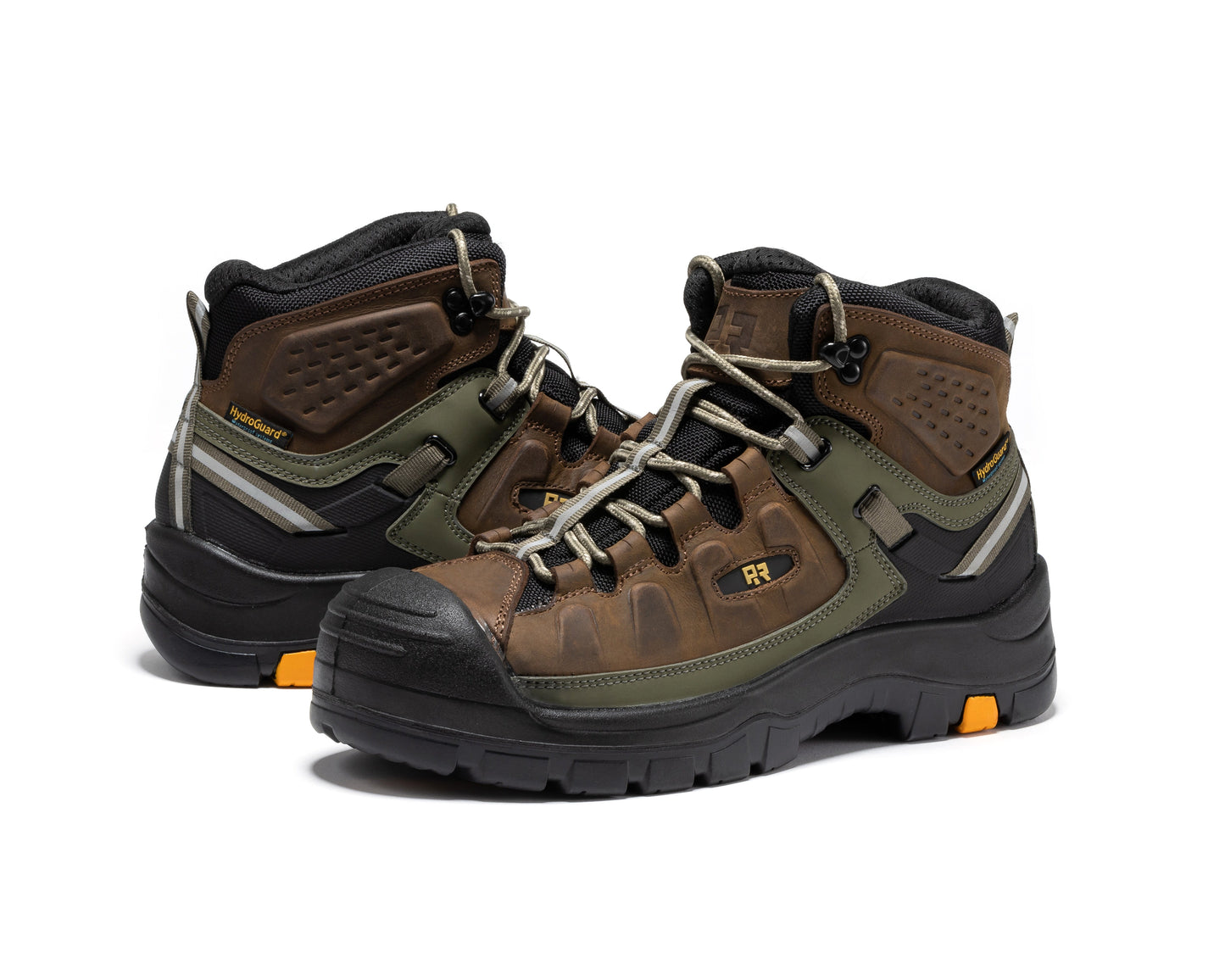 ROCKROOSTER Woodland Brown 6 inch Composite Toe Waterproof Leather Work Boots AK661 Rock Rooster Footwear Inc