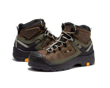 ROCKROOSTER Woodland Brown 6 inch Composite Toe Waterproof Leather Work Boots AK661 Rock Rooster Footwear Inc