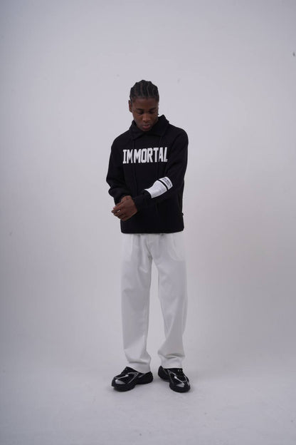 IMMORTAL High-Neck Scuba Hoodie Withinblack