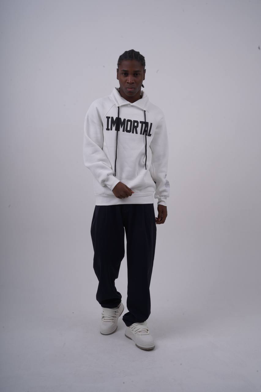 IMMORTAL High-Neck Scuba Hoodie Withinblack