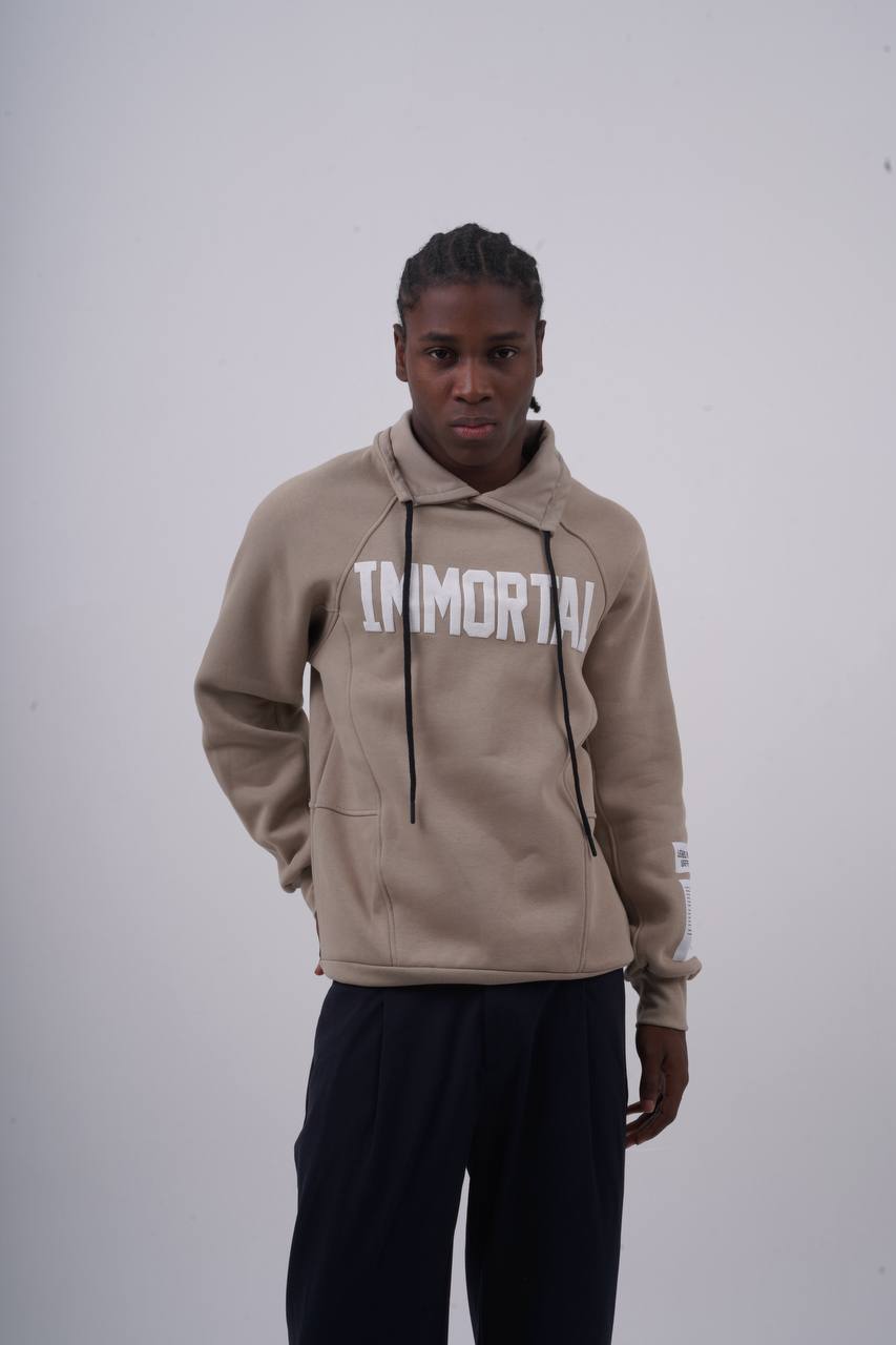 IMMORTAL High-Neck Scuba Hoodie Withinblack