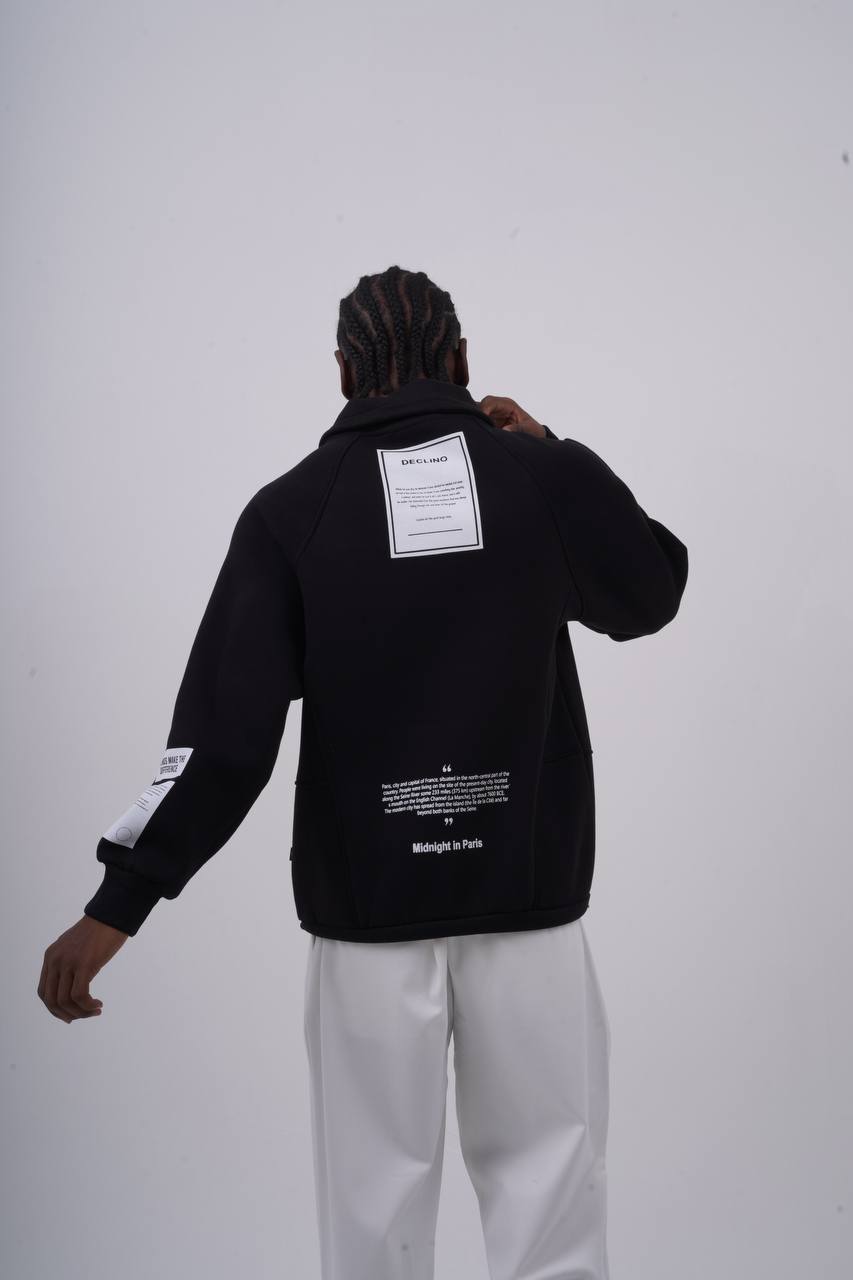 IMMORTAL High-Neck Scuba Hoodie Withinblack