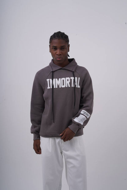 IMMORTAL High-Neck Scuba Hoodie Withinblack