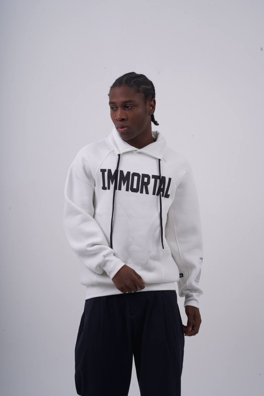 IMMORTAL High-Neck Scuba Hoodie Withinblack