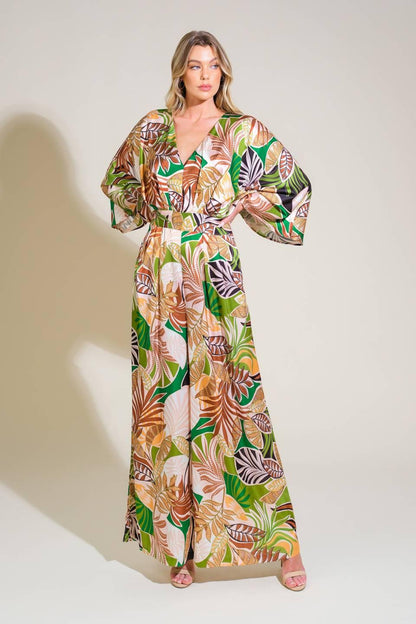 RIPPLE EFFECT WOVEN JUMPSUIT Flying Tomato