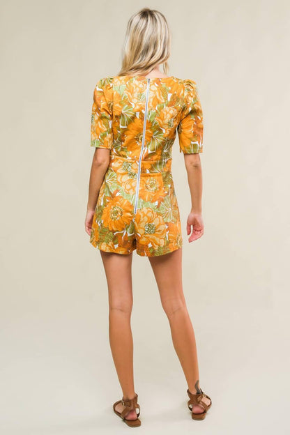 ITALIAN ROMANCE WOVEN SKORT ROMPER Flying Tomato