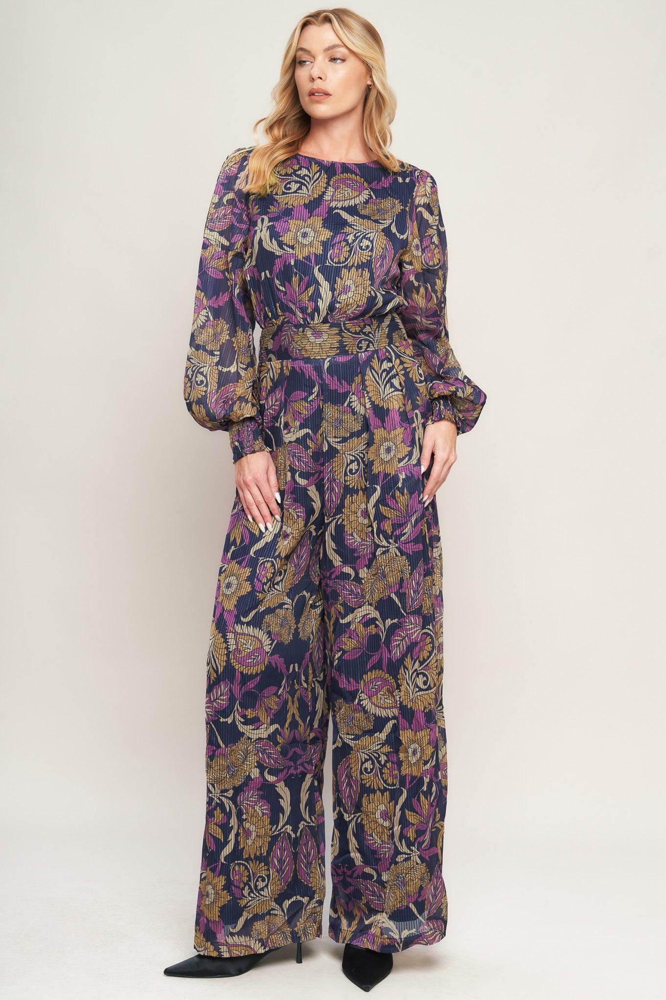 WHISPERING PINES WOVEN JUMPSUIT Flying Tomato