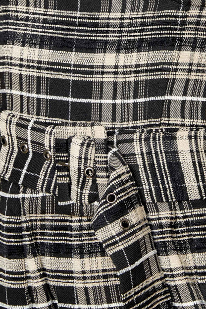 SAND DUNE WOVEN PLAID JUMPSUIT Flying Tomato