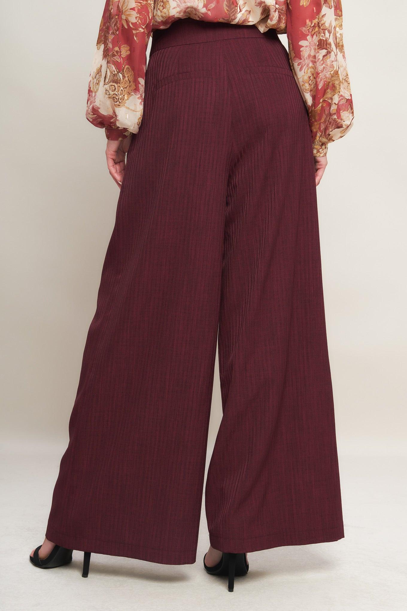 SWEET REMINISCENCE WOVEN WIDE LEG PANTS Flying Tomato