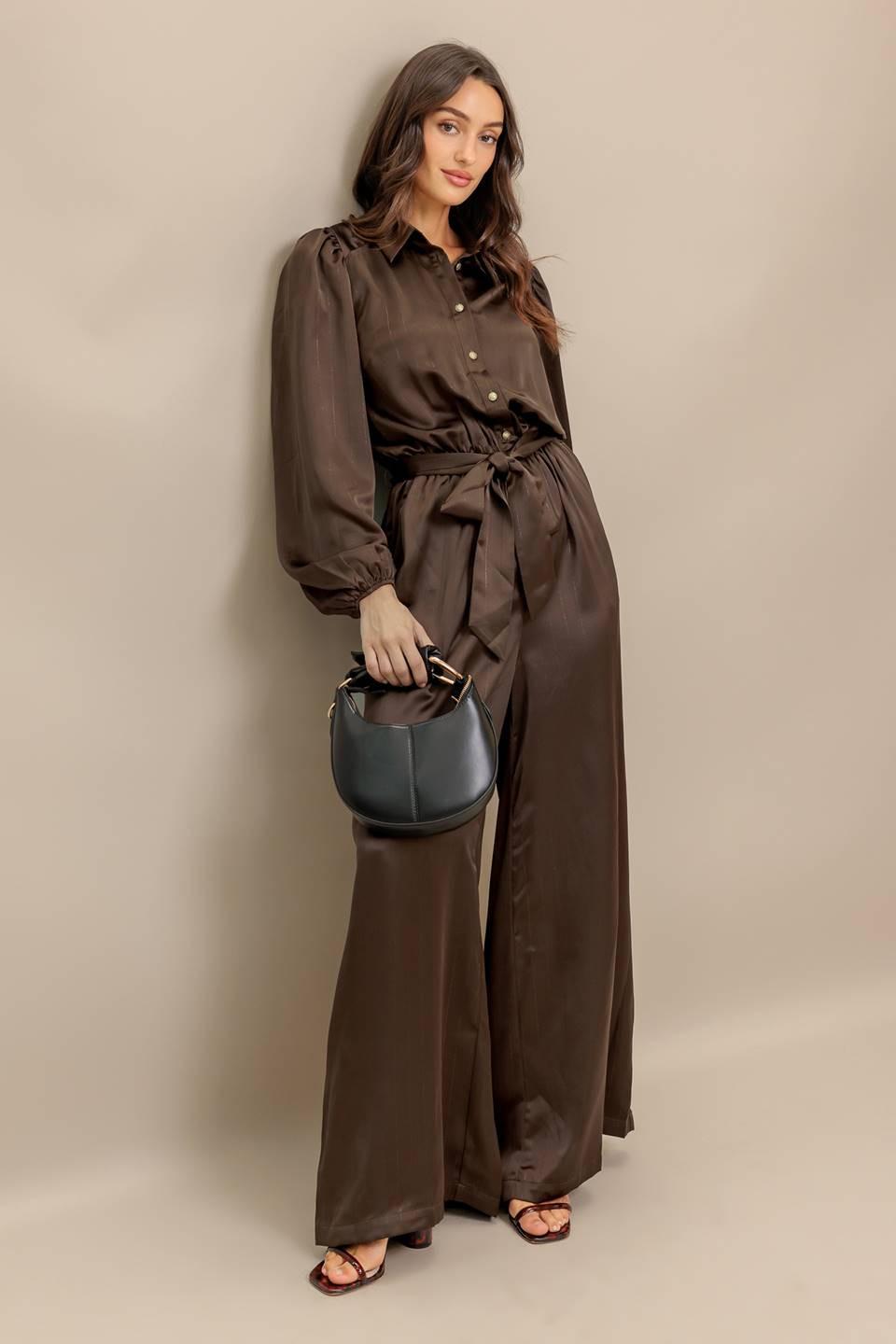 SUGAR BROWNIE WOVEN JUMPSUIT Flying Tomato