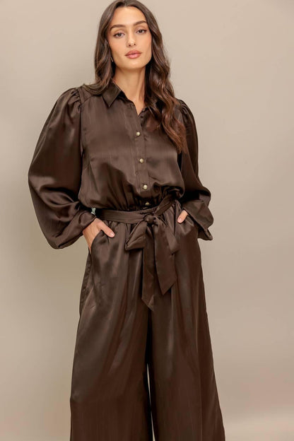 SUGAR BROWNIE WOVEN JUMPSUIT Flying Tomato