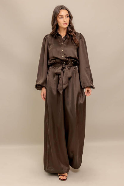SUGAR BROWNIE WOVEN JUMPSUIT Flying Tomato