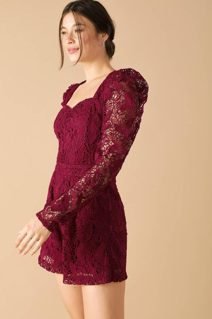 DAYS GO BY LACE WOVEN ROMPER Flying Tomato