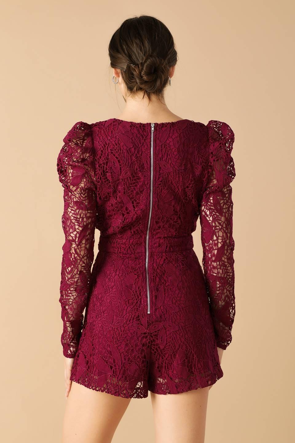 DAYS GO BY LACE WOVEN ROMPER Flying Tomato
