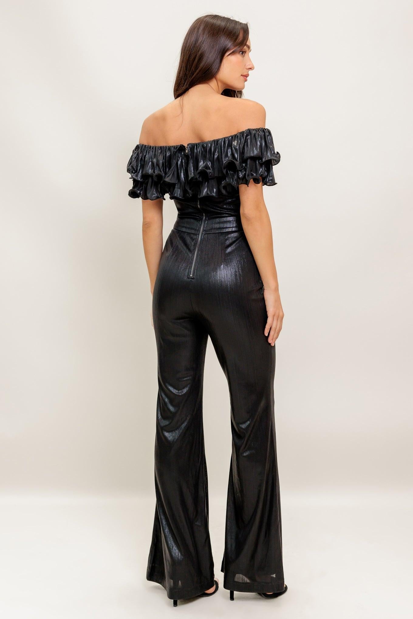 ANGEL EYES COATED WOVEN JUMPSUIT Flying Tomato
