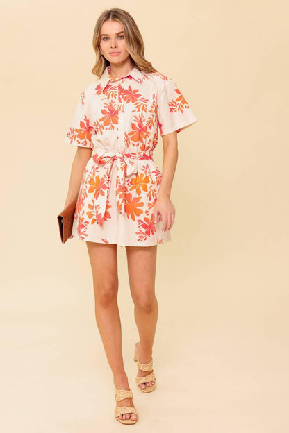 SOUTHERNMOST CHARM WOVEN ROMPER Flying Tomato
