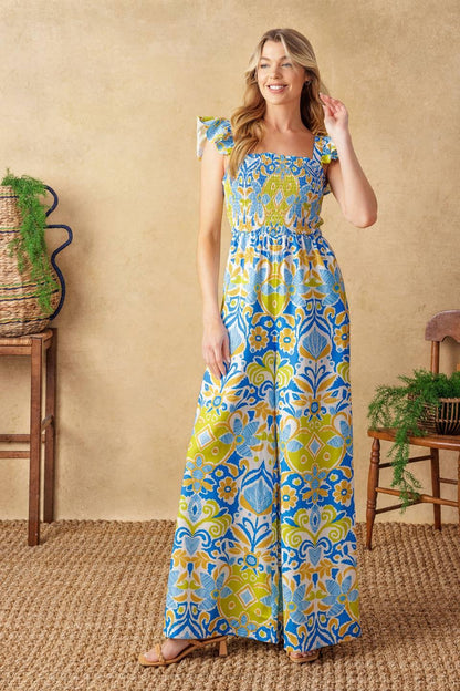 NO NEED TO WORRY WOVEN JUMPSUIT Flying Tomato