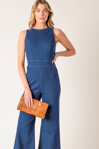 BOOK NOOK MEDIUM INDIGO DENIM JUMPSUIT Flying Tomato