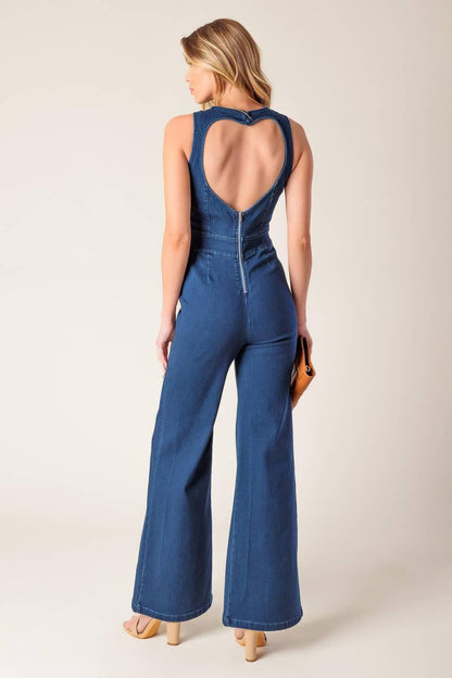 BOOK NOOK MEDIUM INDIGO DENIM JUMPSUIT Flying Tomato