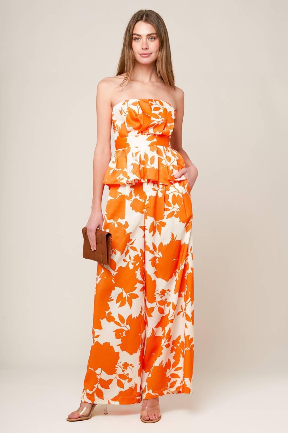 TIME FOR ORANGE TEA WOVEN PANTS Flying Tomato